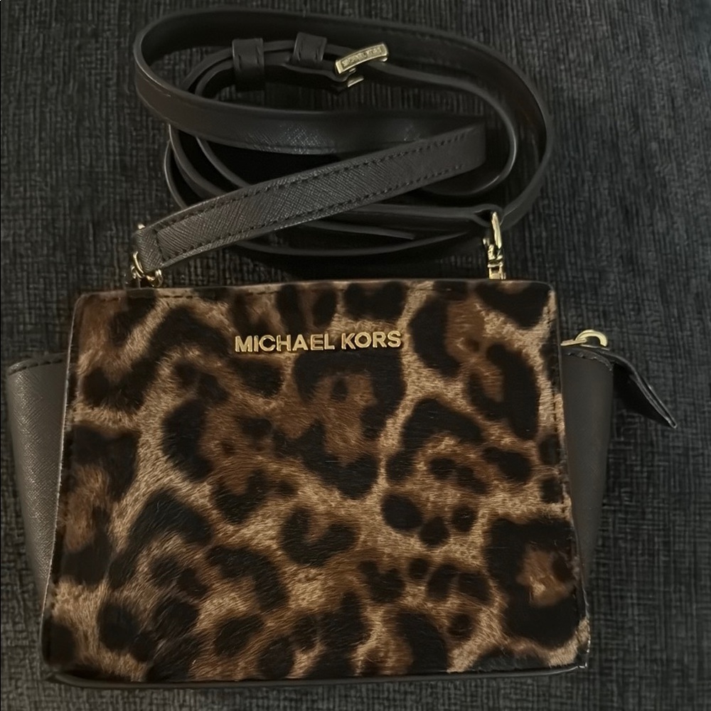 Michael Kors Leopard Print Crossbody Bag